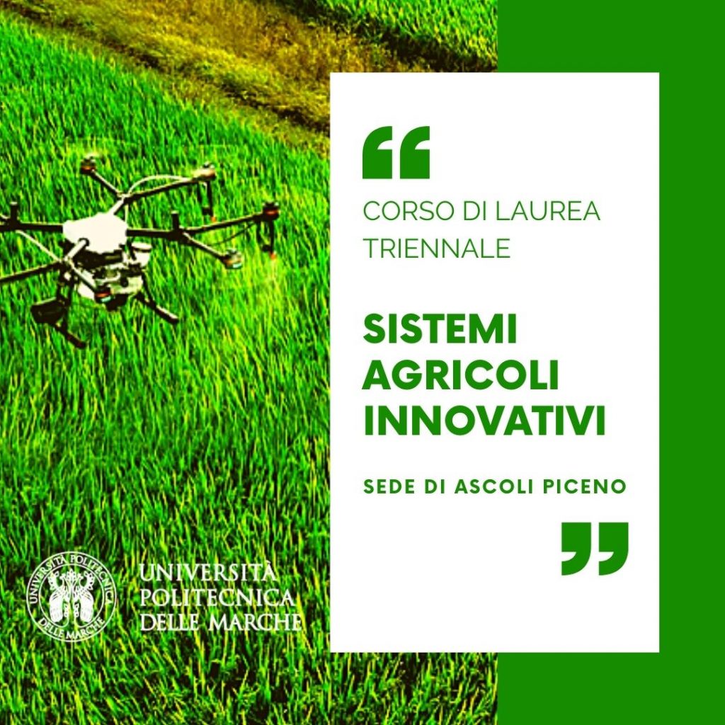 NUOVO corso di laurea triennale in SISTEMI AGRICOLI INNOVATIVI