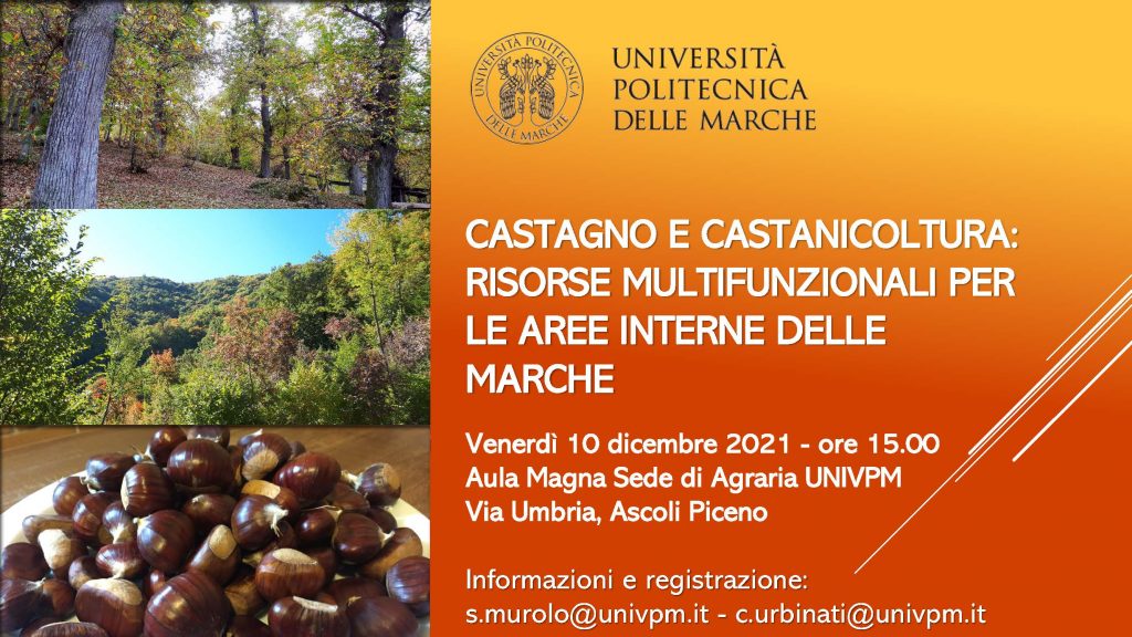 CASTAGNO E CASTANICOLTURA – Risorse multifunzionali per le aree interne delle Marche – CONVEGNO